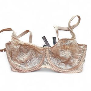 Victoria-s-secret Women's Tan and Pink Bra